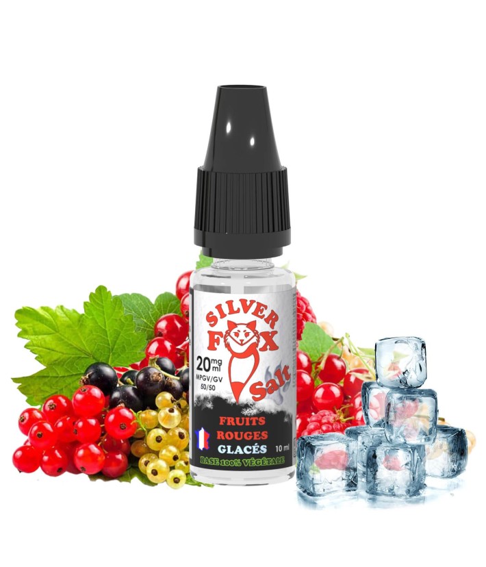 E-Liquid Fruits Rouges Glacés Silver Fox Nicotine Salts Vaping In Paris 10ml