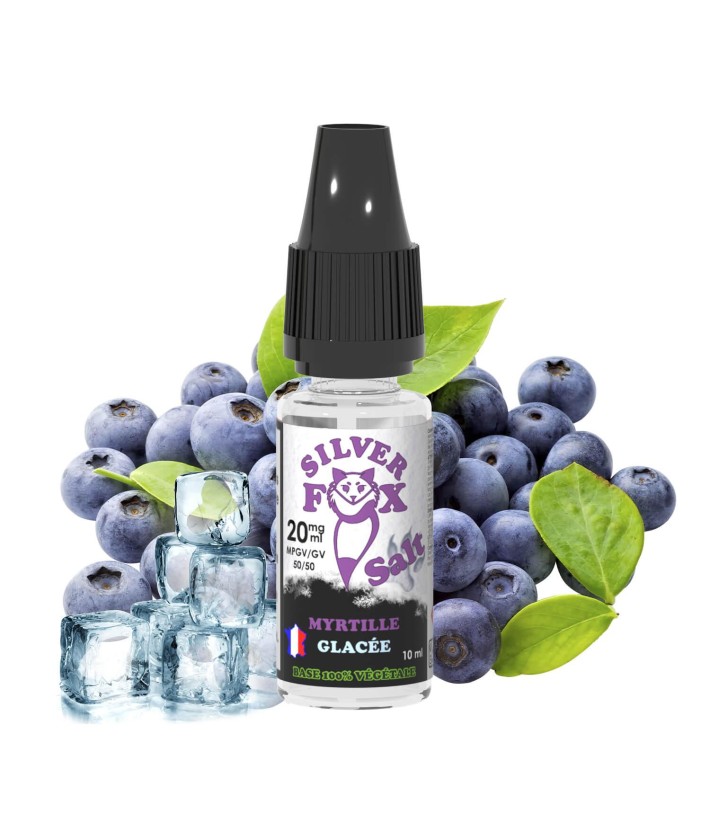 E-Liquid Myrtille Glacée Silver Fox Nicotine Salts Vaping In Paris 10ml