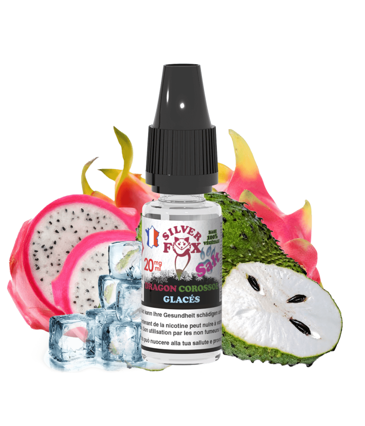 E-Liquid Dragon Corossol Glacés Silver Fox Nicotine Salts Vaping In Paris 10ml