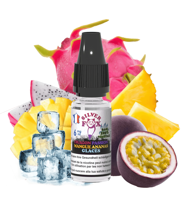 E-Liquid Dragon Passion Mangue Ananas Glacés Silver Fox Vaping In Paris 10ml