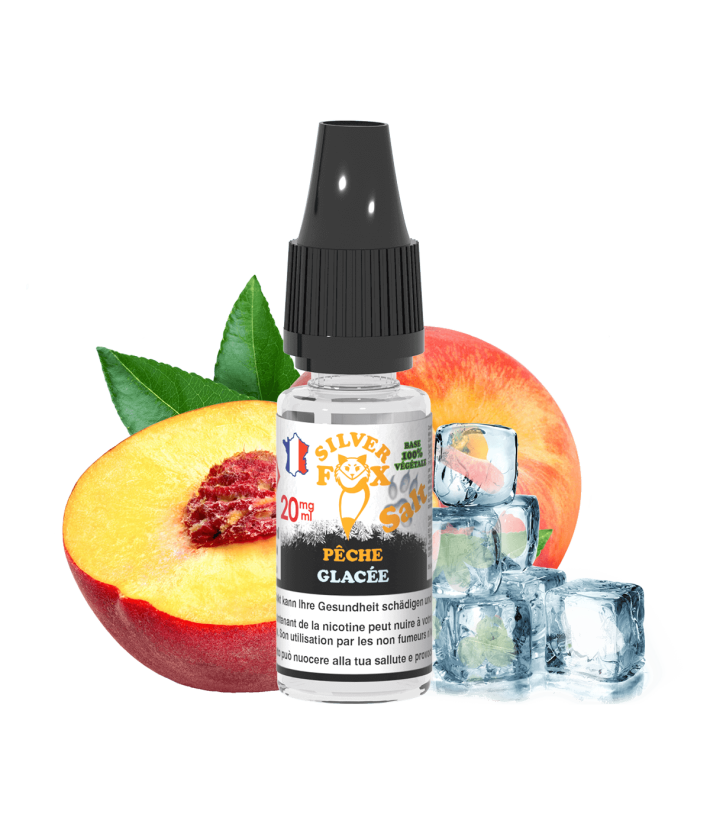 E-Liquid Pêche Glacée Silver Fox Nicotine Salts Vaping In Paris 10ml E-Liquid Pêche Glacée Silver Fox Nicotine Salts Vaping In Paris 10ml