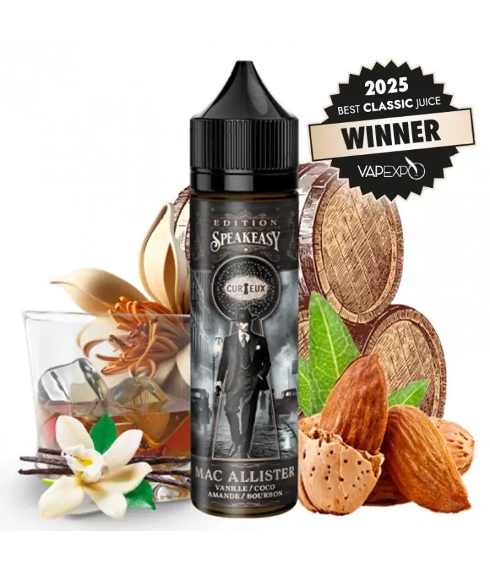 E-liquid Mac Allister Édition Speakeasy Curieux 50ml E-liquid Mac Allister Édition Speakeasy Curieux 50ml