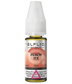 ELFBAR - E-Liquid - Peach Ice - ELFLIQ - Sels de Nicotine - 10ml