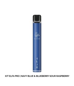 Elfa Pro Navy Blue Battery + Blueberry Sour Raspberry Cartridge  Elf Bar