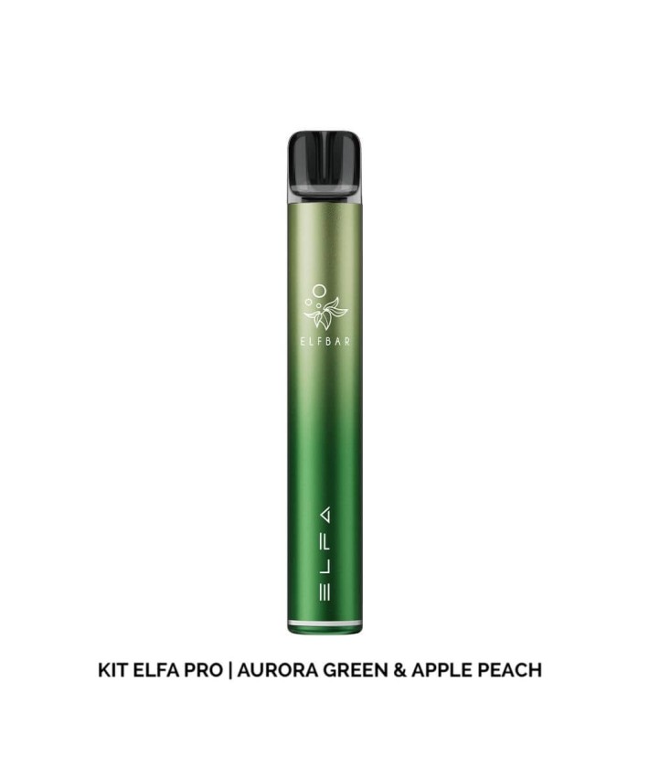 Elfa Pro Aurora Green Akkuträger + Apple Peach Kartusche Elf Bar