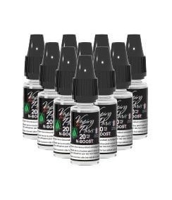 10ER PACK Nikotin Booster N-BOOST 20 mg (50PG Pflanzliche/50VG) 10 ml Vaping In Paris