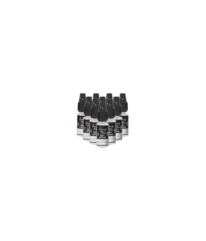 10ER PACK Nikotin Booster N-BOOST 20 mg (50PG Pflanzliche/50VG) 10 ml Vaping In Paris